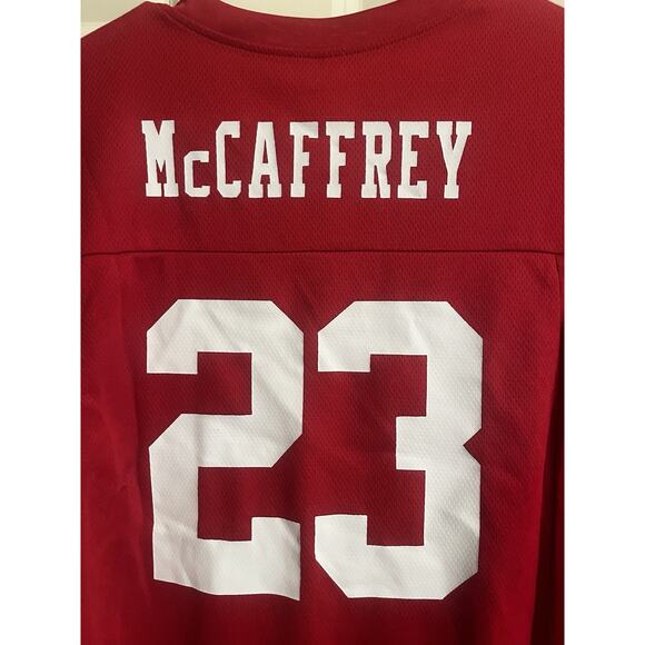 New! Youth Large Red Christian McCaffrey SF 49ers #23 - Picture 4 of 16